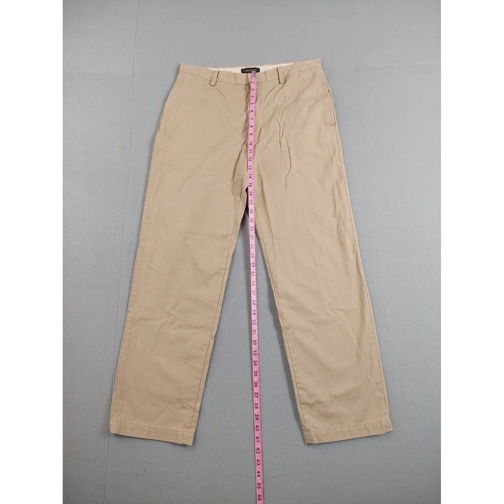 Banana Republic Men Chino Pant 34X32 Beige Straight Leg Casual‎ Work Trouser